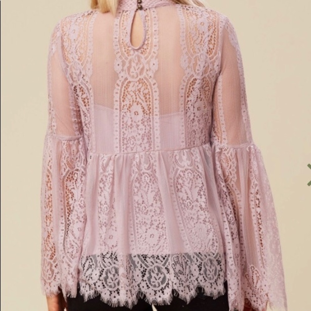📦S•O•L•D📦 ALTARD STATE Lavender Lace Blouse - Picture 6 of 7